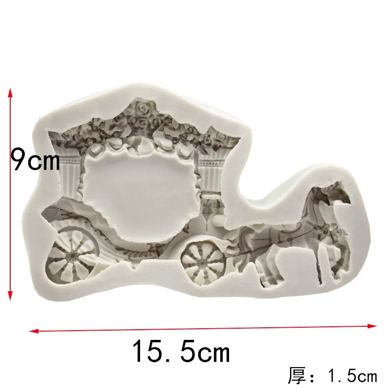 Christmas Pumpkin Carriage Float Silicone Mold DIY Baking Mold Fondant Chocolate Cake Decorating Tools Holiday Party Supplies
