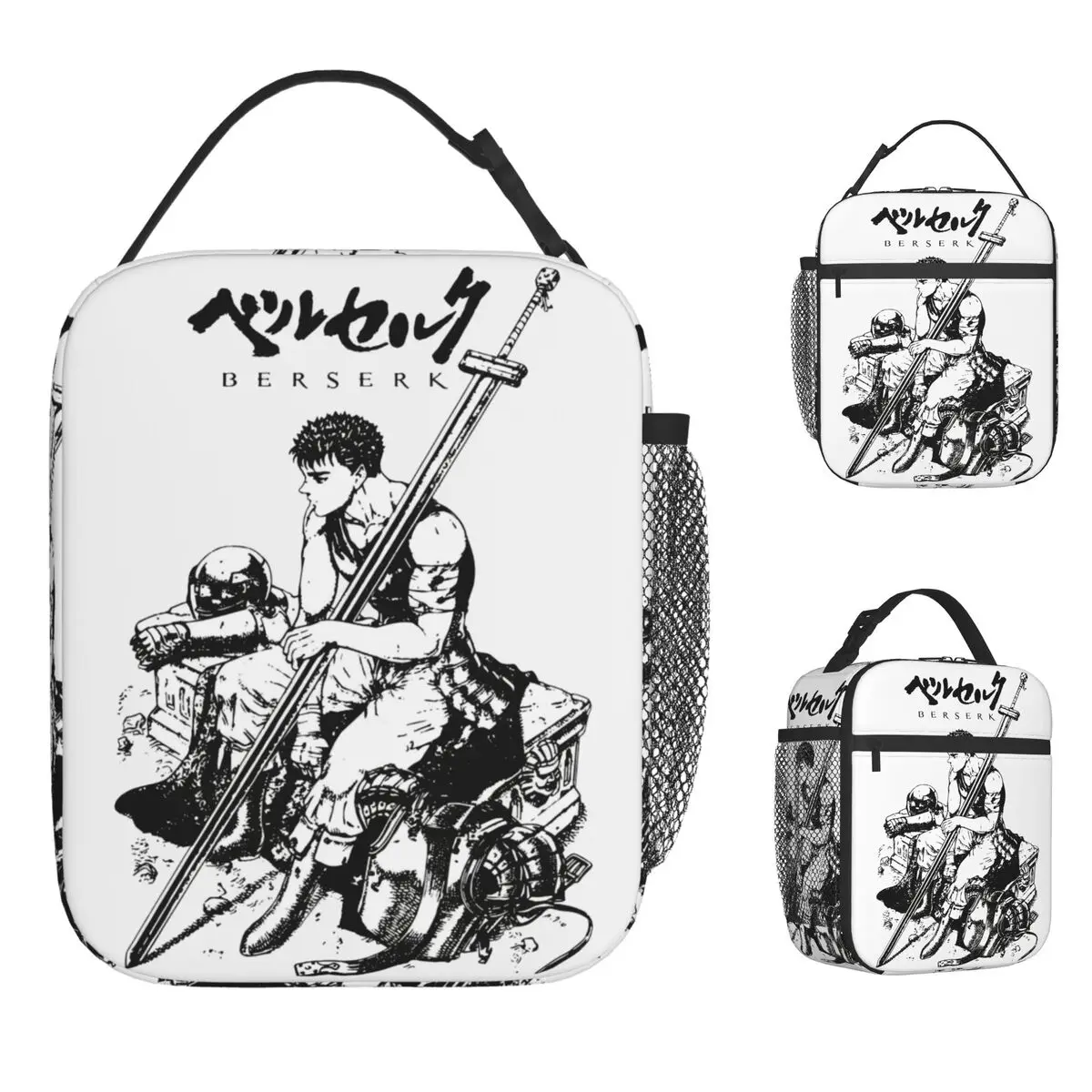 

Сумка для обеда в стиле японского аниме «Берсерк» для мужчин, ланч-бокс с принтом манги, повседневная сумка-холодильник для пикника, водонепроницаемая термосумка-тоут