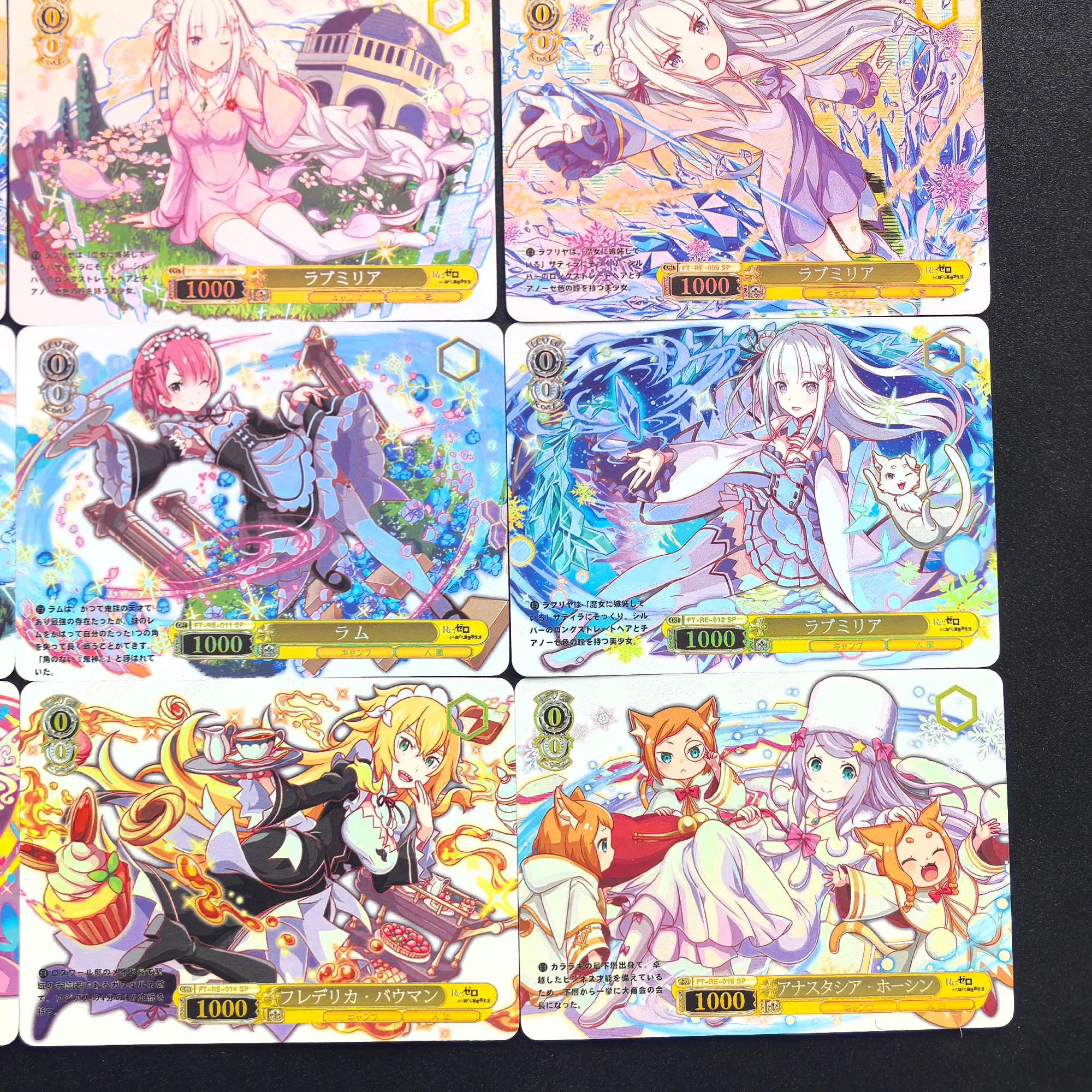 15Pcs/set Diy Self Made Goddess Story Rem Ws Collection Card Refraction Color Flash Hot Stamping Rem Anime Cards Gift Toys