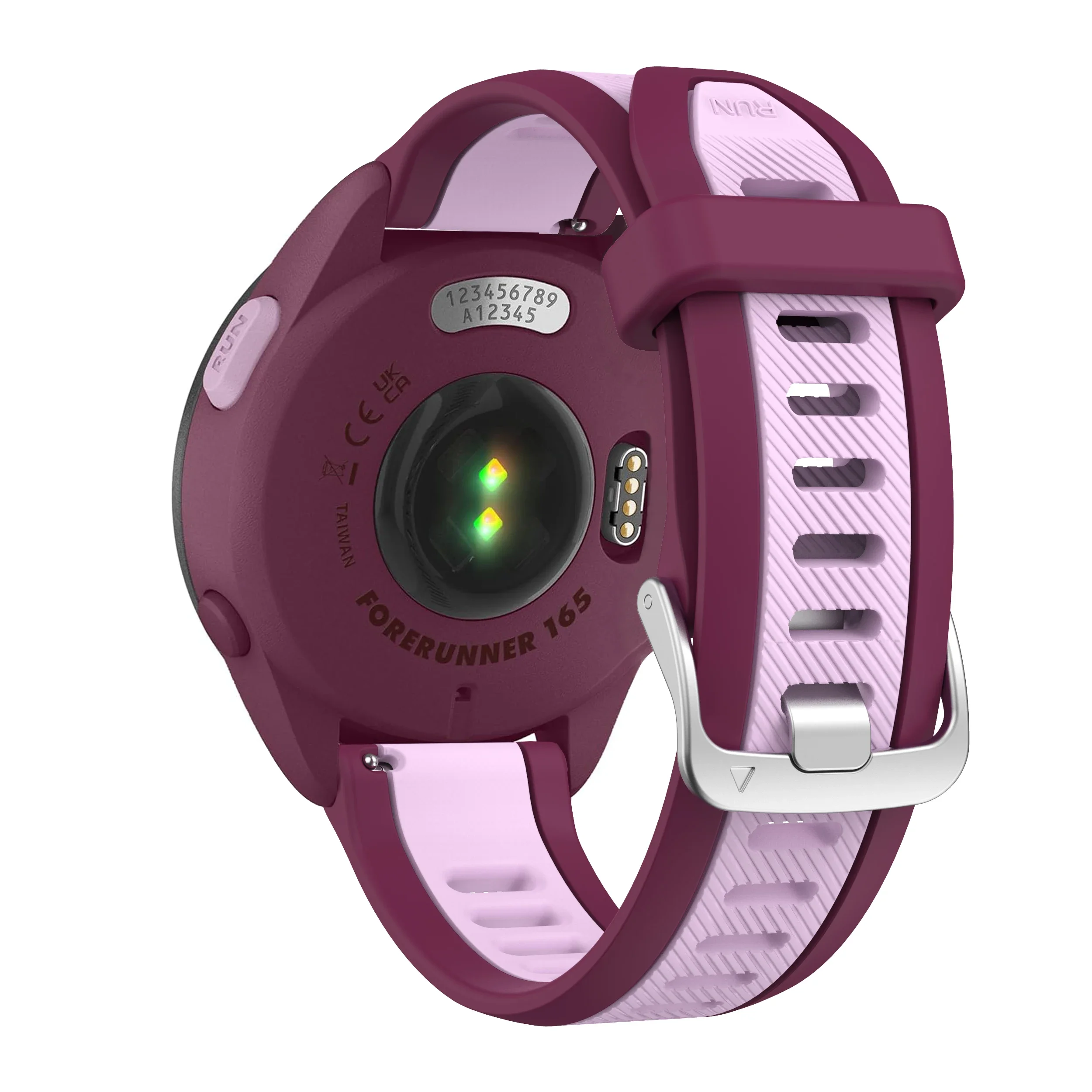 Quick Release 20mm Watch Band For Garmin Forerunner 165 Music 245 55/Vivoactive 5/Venu 2 Plus Sq Two-Tone Sports Silicone Strap