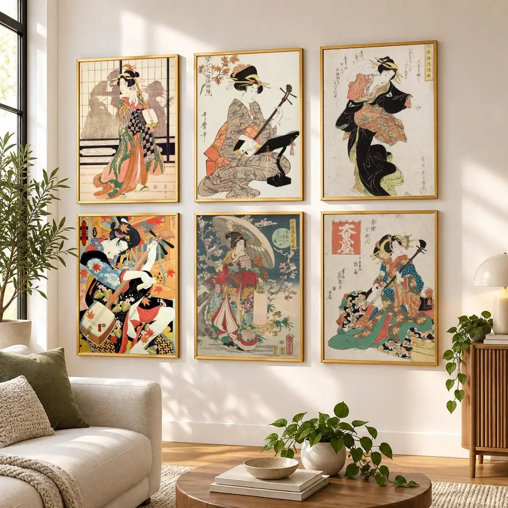 Courtesan Print Kuniyoshi Utagawa Poster HD art sticky wall waterproof home living room bedroom bar aesthetic decoration