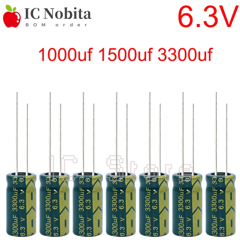 6.3V Capacitor 1000uf 1500uf 3300uf Aluminum Electrolytic Capacitor Low ESR High Frequency