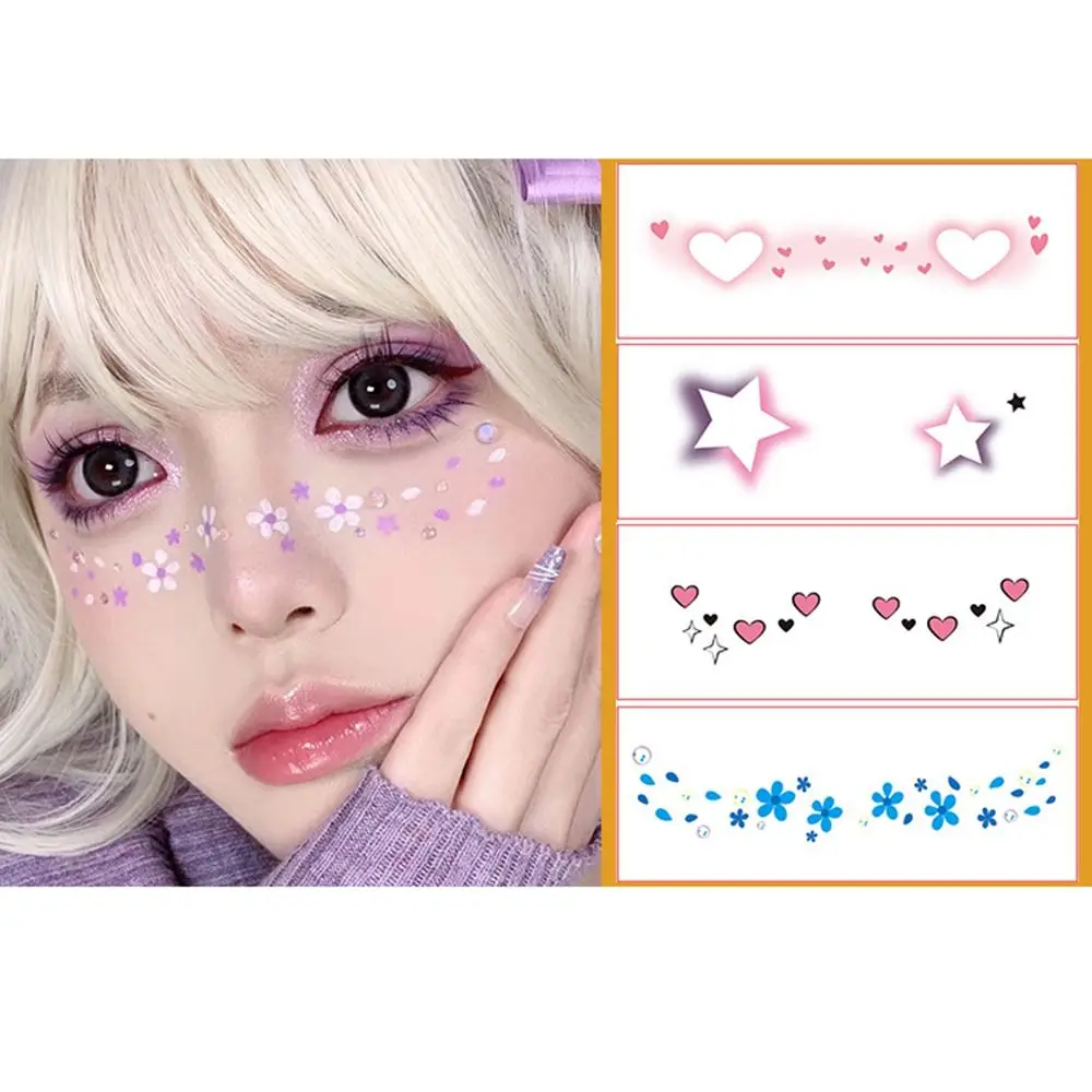 

Disposable Face Tattoo Stickers No Irritation Waterproof Blush Face Patch Sweatproof Environmentally Decorative Stickers