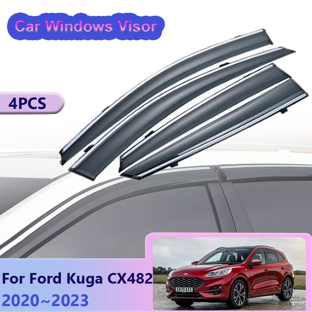 

Window Visor for Ford Kuga Escape CX482 2020 2021 2022 2023 Car Vent Smoke Covers Sun Rain Guards Deflector Exterior Accessories