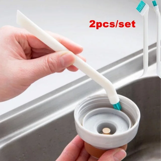 2 szt./zestaw szczotka do czyszczenia wąska szczotka z długim uchwytem przenośna szczotka do czyszczenia szczelin w butelce dla niemowląt narzędzie kuchenne do użytku domowego mała szczotka