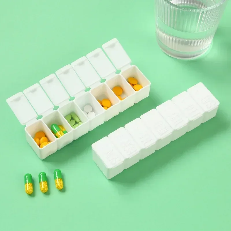 7 Days Pill Medicine Box Weekly Tablet Holder Storage Organizer Container Case Pill Box Splitters 5 Colors Pill Case Organizer