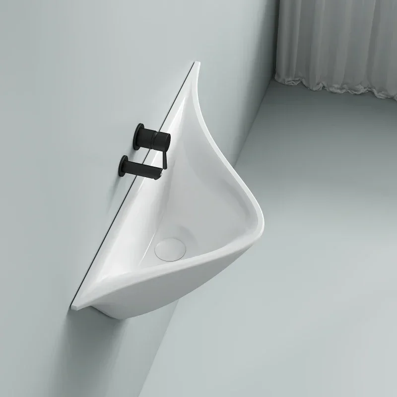 

2023 New Trend Irregular Modern Ceramic Porcelain Wall Mounted Washbasins Wall Hung Basins Hot sales