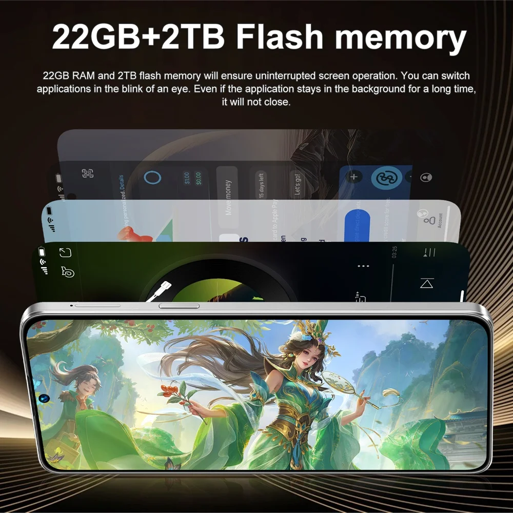 K-Touch M18 Pro Max Smartphone 5G 7.3inch Full Screen 7800mAh Mobile Phones Android Cell Phone 22GB 2TB 5G Dual SIM Global Version Unlocked