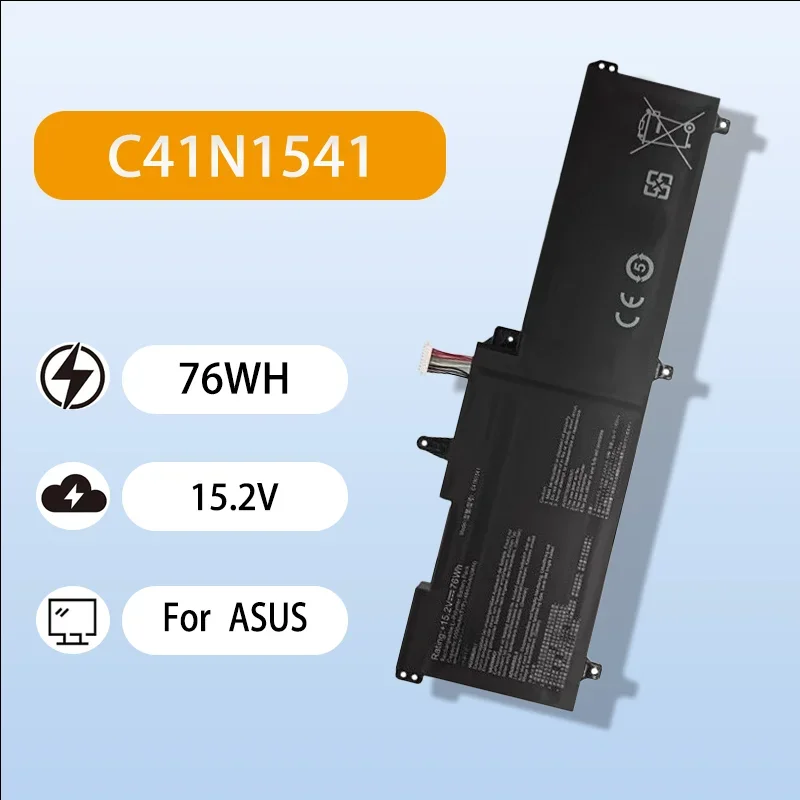 C41N1541 76Wh 15.2V Notebook Battery For ASUS S7 S7Z S7ZC S7V S7VS GL702V GL702VT GL702VS GL702VM GL702VSK Safe Stable Battery