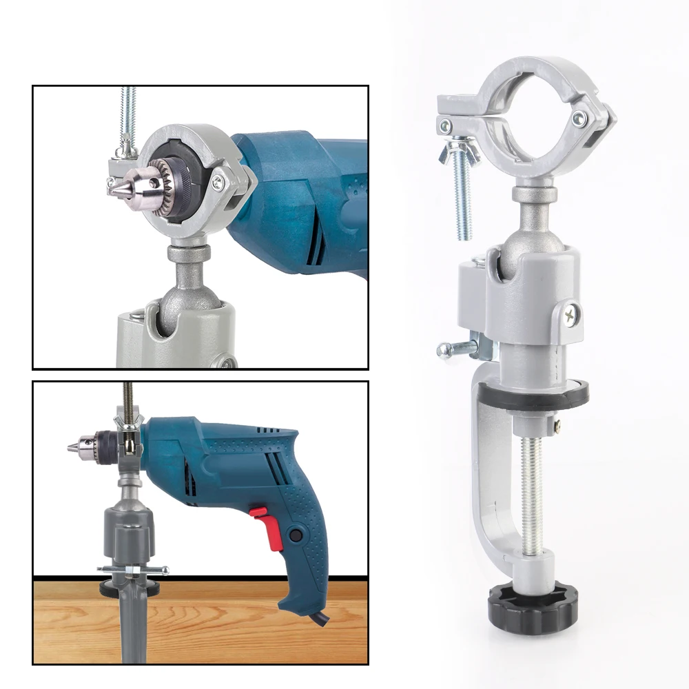 Stand Bench Vise Clamp Multifunctional Rotating Table Vise Swivel Electric Drill Stand Holder Bracket