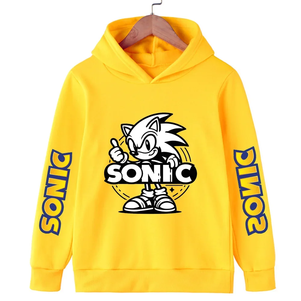 

Cartoon Cosplay Sonic The Hedgehog Hoodie Top Boys Sports Top Children Gift Girls Autumn and Winter New Clothing 2D Printing