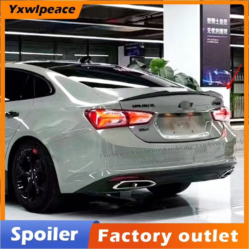 

For Chevrolet Malibu XL Spoiler 2016 2017 2018 2019-2022 ABS Glossy Black /Carbon Fiber Look Rear Trunk Lip Wing