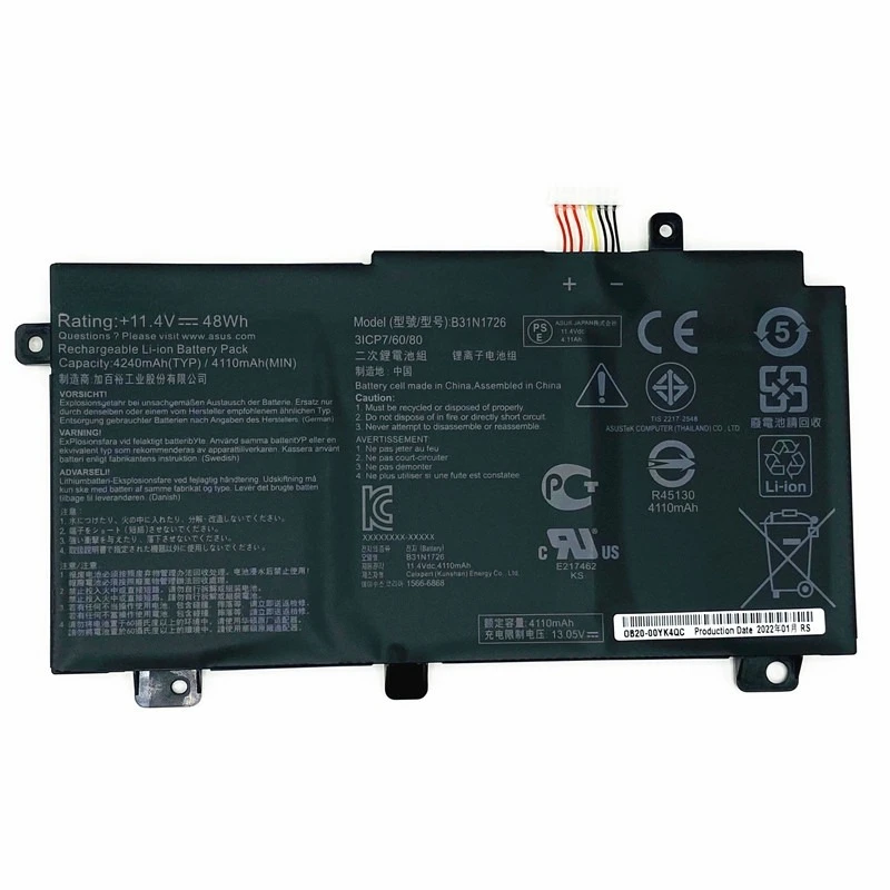 For ASUS B31N1726 FX506 FX86F/G FX504GE FX505 FX95G Laptop Battery Give Away A Mouse Pad