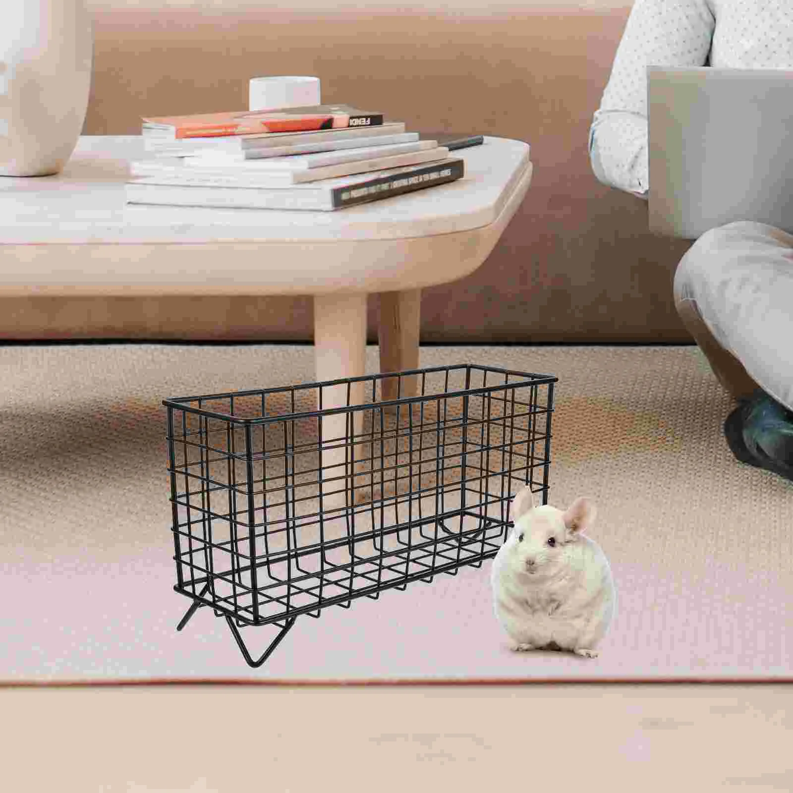 Rabbit Hay Rack Feeders For Cages Hamster Accessories Metal Holder Suspending Wrought Iron Convenient