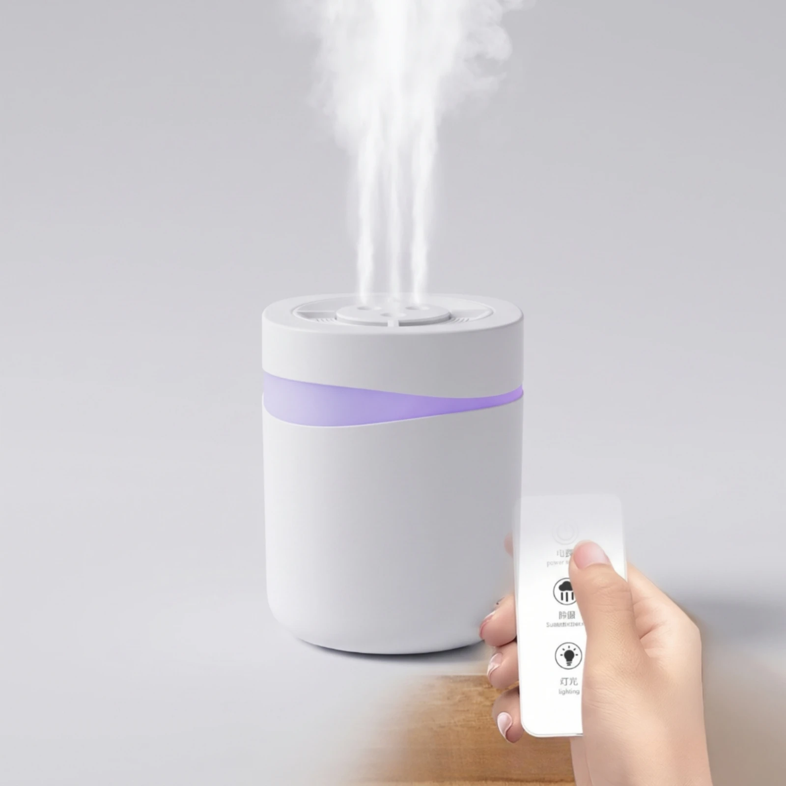 Humidifier with Distant Control Whisper Quiet Desktop Humidifier Mist Maker Compact Smart for Light Sleepers, Bedroom, Dorm Room