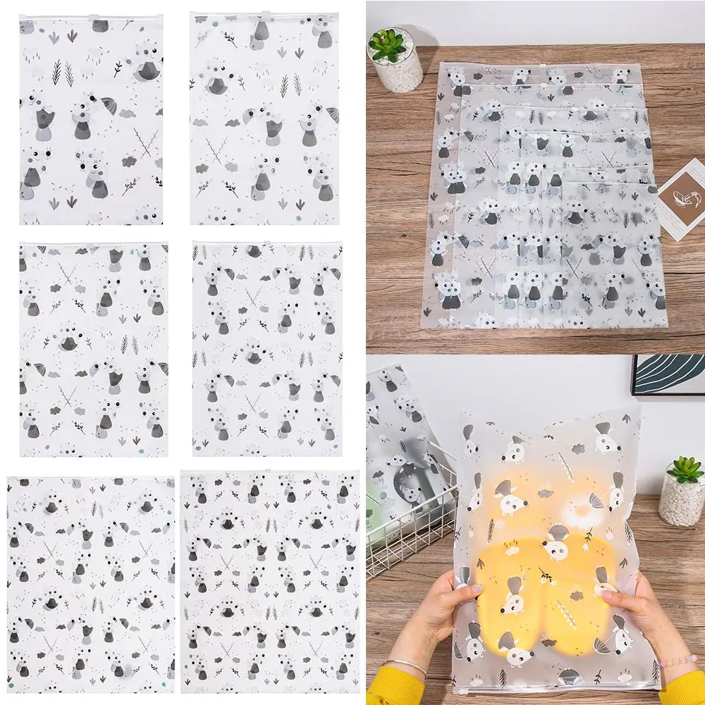 Sacs de rangement pour vêtements auto-scellants imprimés givrés, sacs sous vide à fermeture éclair pour sous-vêtements, sacs à chaussures et sacs à maquillage