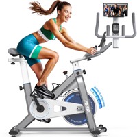 Fs50 Exercise Bike 300W, 4-Way Adjustable Ergometer, Indoor Fitness Bike with Rpm Display, Tablet Holder, 150kg Capacity