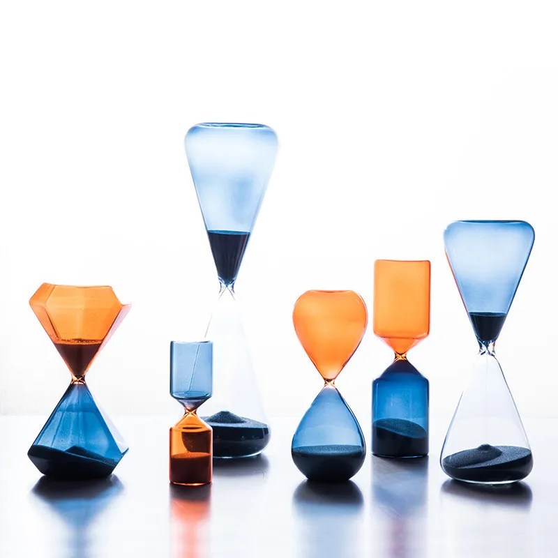 

WW Nordic creative two-color chronograph hourglass ins simple personalized living room ornament high value, high quality