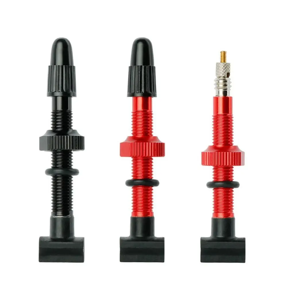 45/60/80mm F/V Valve Nipples Anodized CNC-machined Tubeless Tire Valves Removable Tubeless Tire Valve Bike Rim Profiles