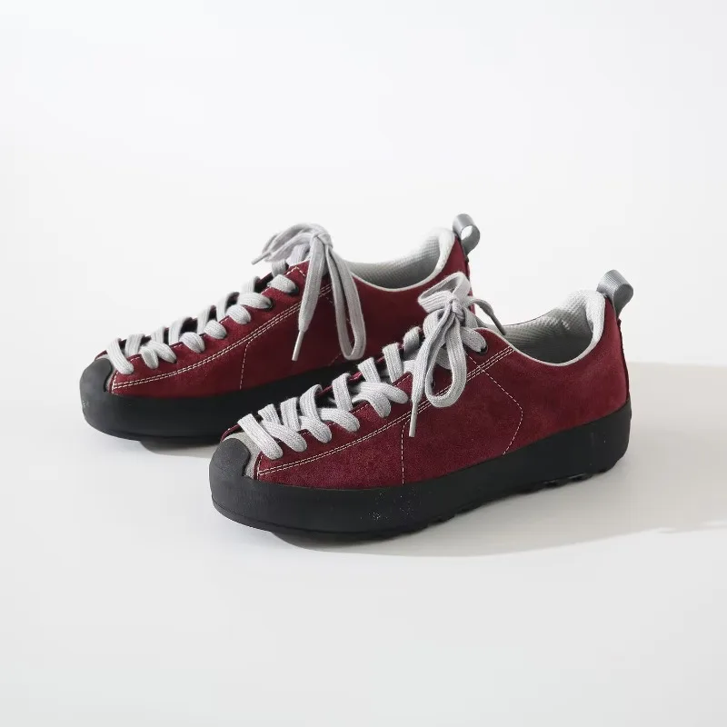 

Новые трендовые мужские и женские уличные походные ботинки без меха с резиновой подошвой, мужские ботинки для скалолазания, кожаные удобные спортивные туфли