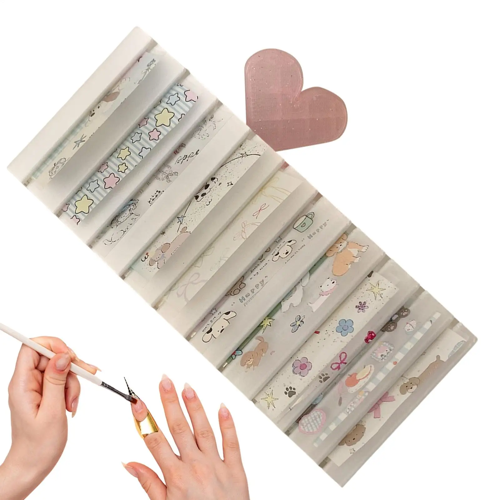 Nail Foil Storage Box 10 Grids Clear Transfer Paper Organizer Transparent Foil Roll Holder Dustproof Manicure Supplies