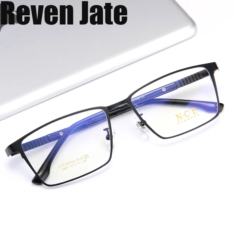 Reven Jate 5007 Optical Glasses Pure Titanium Frame Prescription Eyeglasses Rx Men or Women Glasses for Male Female Eyewear