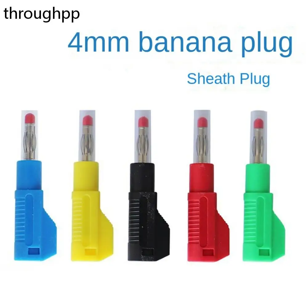 Conectores de cables de prueba de montaje de bricolaje, soldadura apilable retráctil de seguridad, enchufe Banana, 4MM