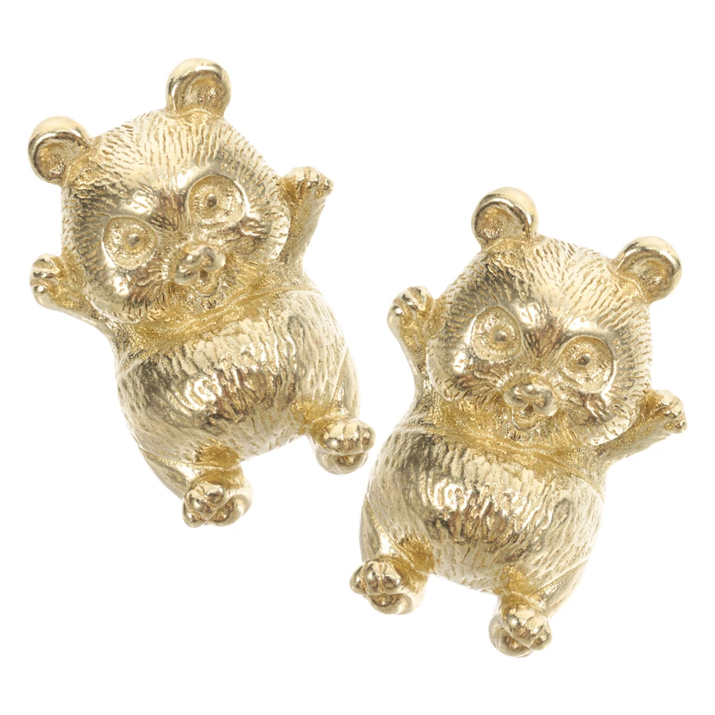 

2PCS Panda Brass Door Knobs Cabinet Handles Pulls for Living Room Bedroom Decorative Hardware Vintage dresser knobs