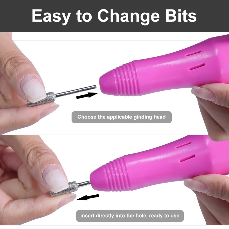 เครื่องเจียรเล็บไฟฟ้า LIMEGIRL ชุดอุปกรณ์ตัดแต่งเล็บสำหรับเจลขัดเงา เครื่องมือทำเล็บมืออาชีพ อุปกรณ์ร้านเสริมสวย