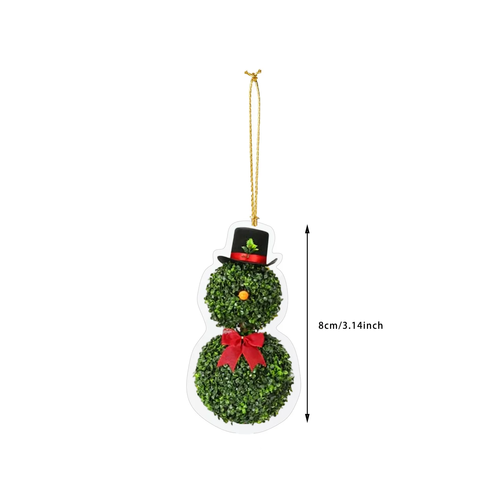 2d عيد الميلاد الحلي ثلج على شكل الاكريليك قلادة شجرة عيد الميلاد زخرفة ديكورات المنزل الحلي قلادة نافيداد #6