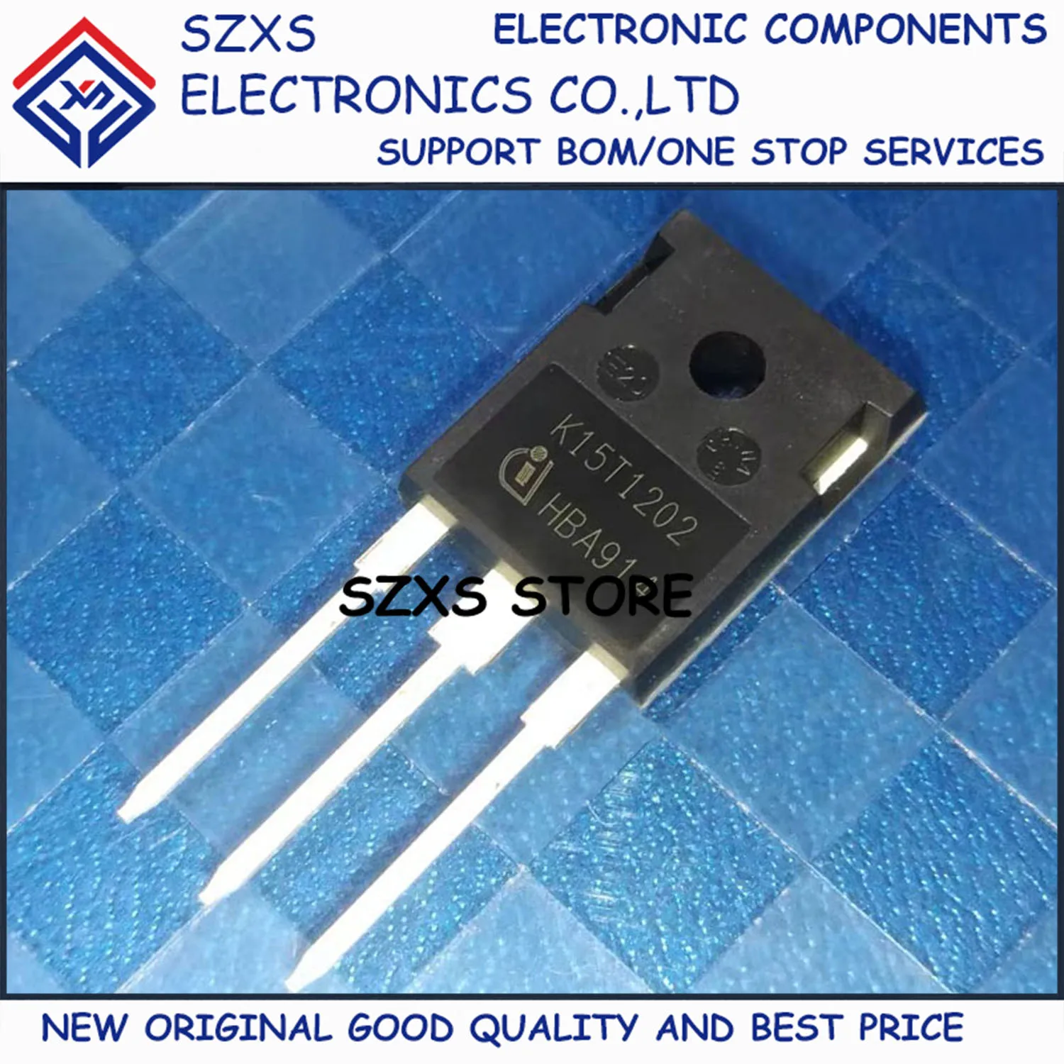 New Original 10Pcs K15T1202 IKW15N120T2 TO-247 1200V 15A Powerful IGBT Transistor In Stock Electronic Components Good Quality