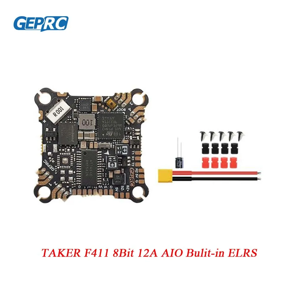 

GEPRC TAKER F411 8 бит 12A AIO 42688-P гироскоп для зуммера и светодиодной подсветки DIY RC FPV Quadcopter запасные части аксессуаров