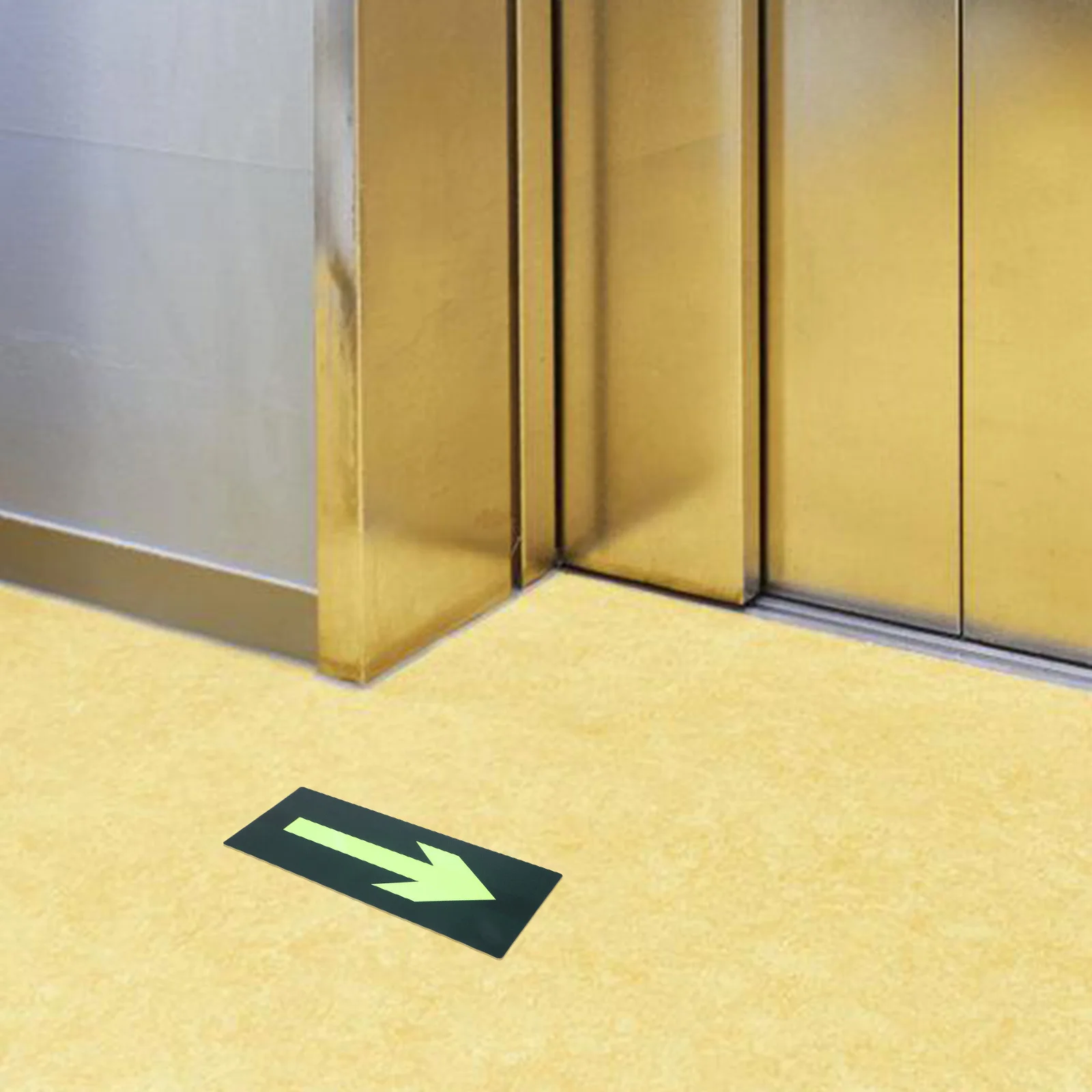 

8Pcs Glow in The Dark Exit Arrow Stickers Waterproof Self Adhesive Emergency Safety Signs for Fire Evacuation Malls Supermarkets