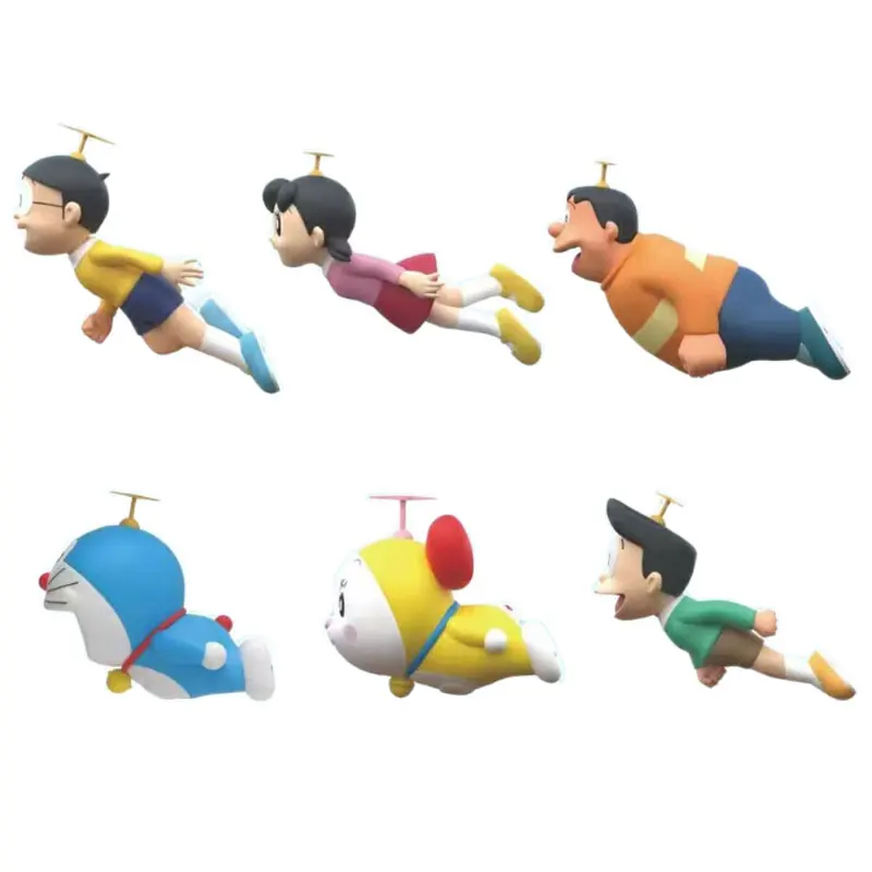 

Doraemon Flying Cute Particles Nobita Shizuka Giant Sneech Blind Box Anime Cartoon Desktop Decor Birthday Gift Kid Toys