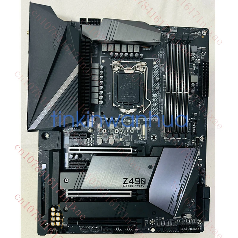 

used For GIGABYTE Z490 AORUS PRO AX Motherboard PCI-E3.0 2×M.2 6×SATAIII HDMI ATX.