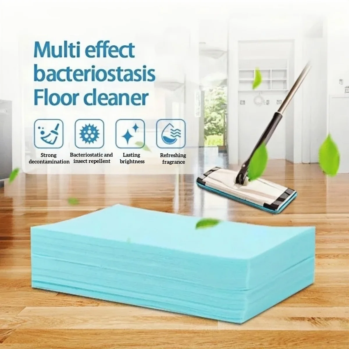 100 قطعة منظف أرضيات مركز، ملاءات تنظيف أرضية قوية للمنزل، للحمام الخشبي والبلاط وأسطح السيارة