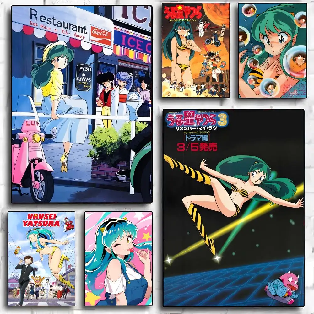 Klassisches Anime Urusei Y-Yatsura Poster Gemälde und Druck Wandkunst Bild für Wohnraumdekoration Geschenke