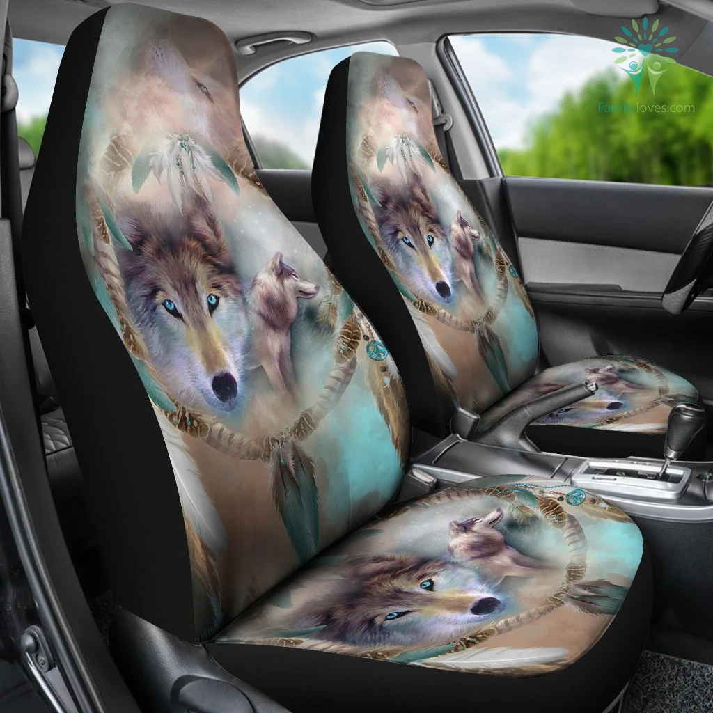 Universal 3D Wolf Printed Car Seat Cover Polyester Fabric Elastic Auto Seat Cushion Protector Cover Car All Inclusive