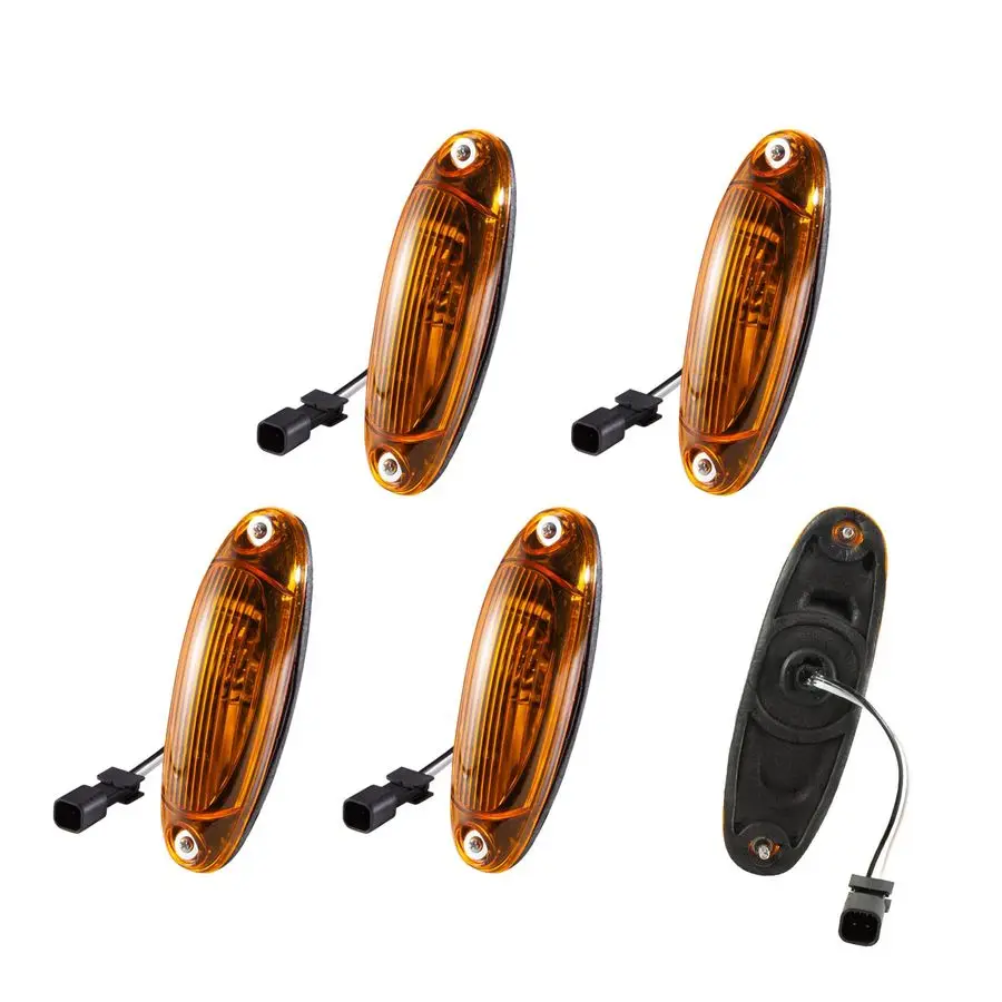 

Светодиодные передние габаритные огни на крышу кабины, верхние ходовые фонари в сборе, подходят для Freightliner Cascadia 2008-2013, с проводкой и штекером, янтарные линзы