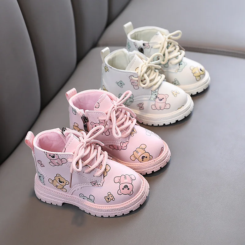 

Fashion Girls Shoes 2025Autumn New Kids Leather Boots Comfort Anti Slip Girl Velvet Ankle Boots Simple Versatile Child Snow Boot