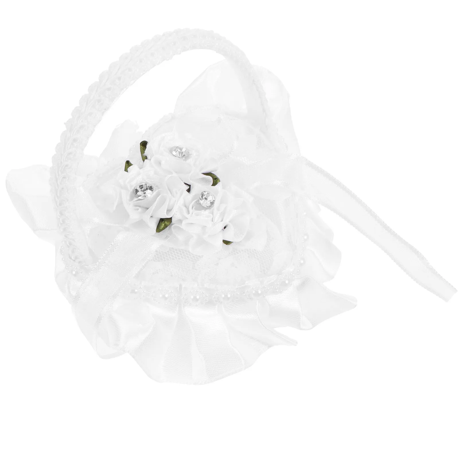 

Миниатюрная кружевная коробочка для колец, атласная подушечка для обручальных колец в форме сердца с ручкой для церемоний, предложений руки и сердца, демонстрации свадебных украшений