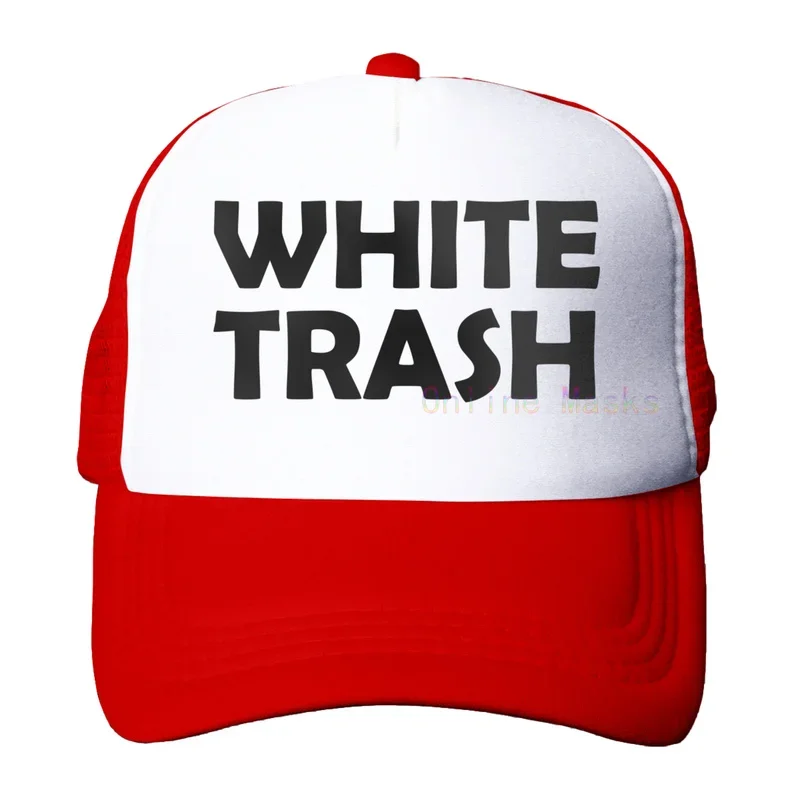 

White Trash - Redneck Funny Ghetto USA - Adult Trucker Cap Hat