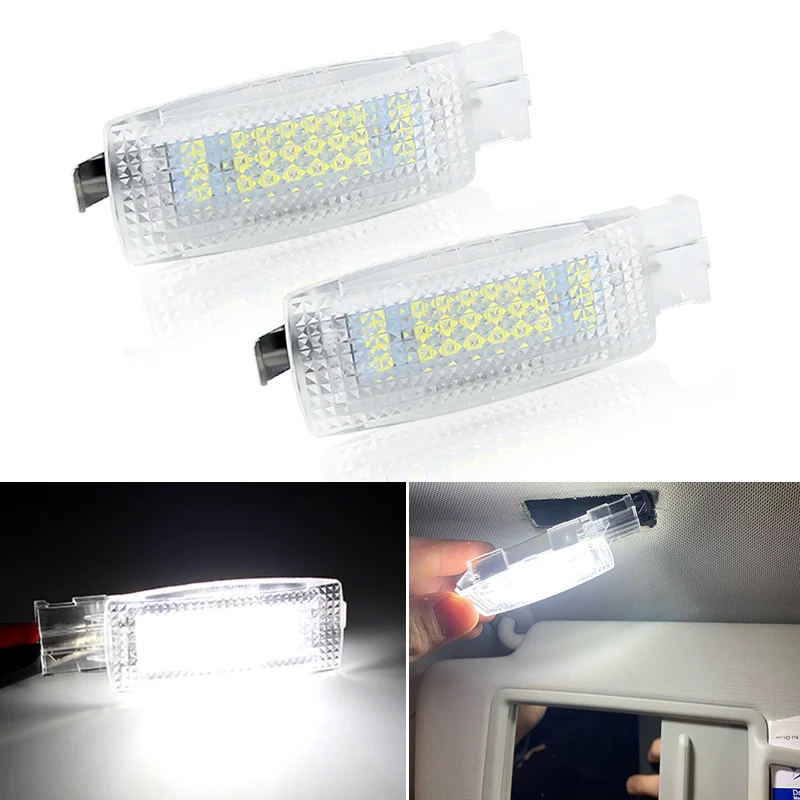 LED İç Güneşlik makyaj masası aynası Lambaları Okuma Işığı VW Golf 4 5 6 7 Passat CC B5 B6 B7 Polo Tiguan Scirocco Jetta Toura