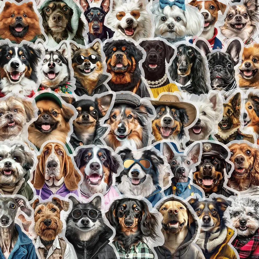 50pcs Funny Dog Portraits room decor wall art stickers papel tapiz pared adhesivo pegatinas de pared impermeable cozinha