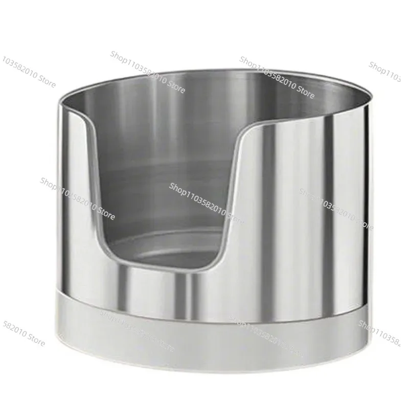 Large-Capacity Stainless Steel Plastic Cat Toilet Trash Can, Splash-Proof Semi-Closed Design with Heightened Deodorization