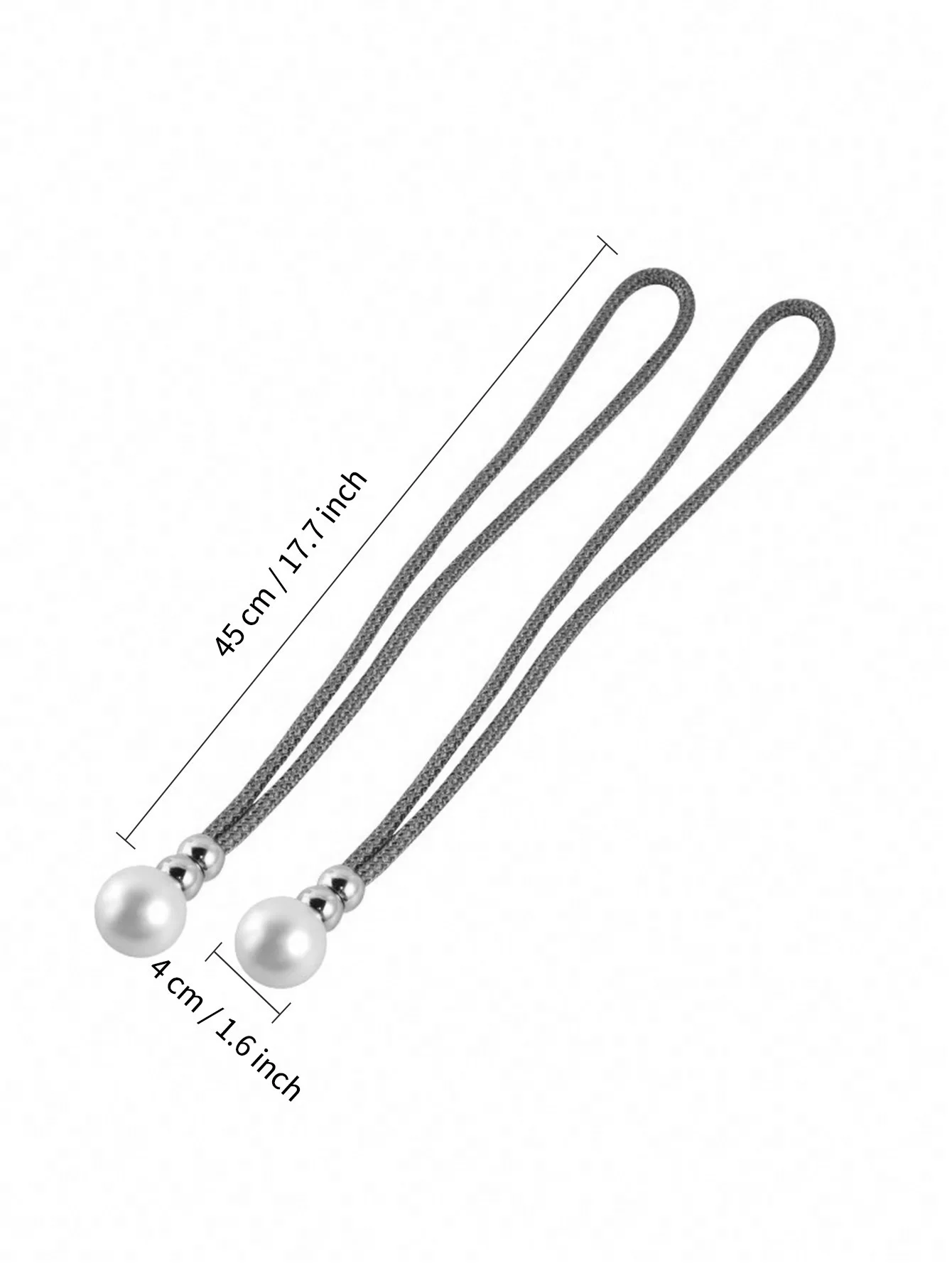 Curtain straps, light luxury high-end pearls, a pair of gauze curtain buckles, tie ties, decorative accessories, rope hooks 2pcs