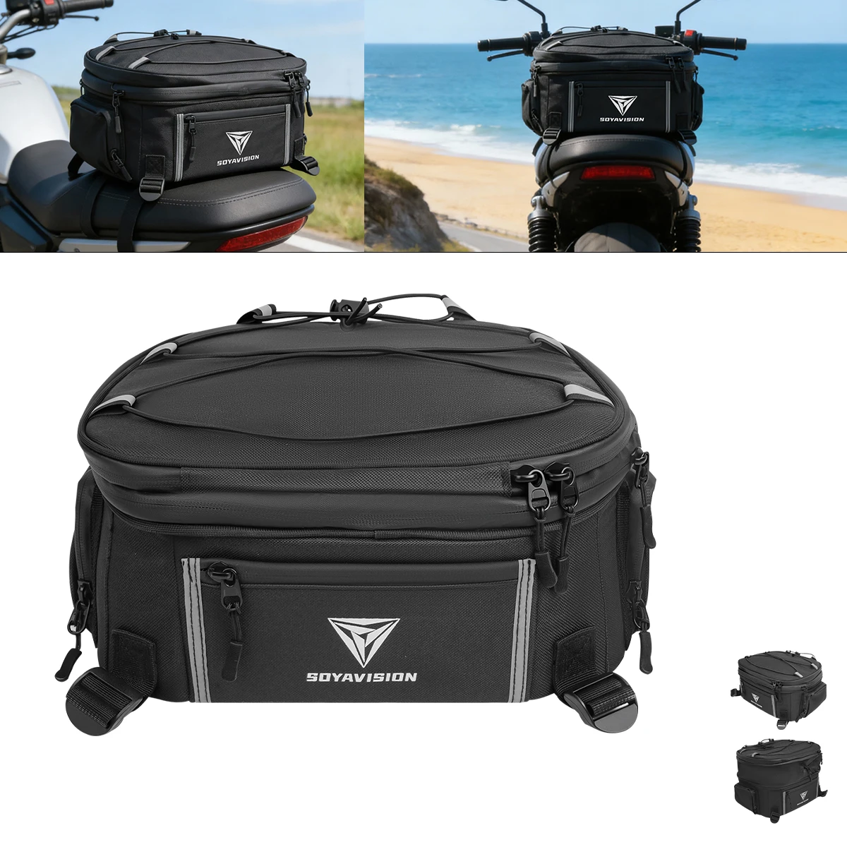 Motorrad Zubehör Schwarz Wasserdichte Schwanz Tasche Reise Gepäck Hinten Rücksitz Taschen Handtasche Für BMW R1300GS R1300GS R1200GS – Detail 8