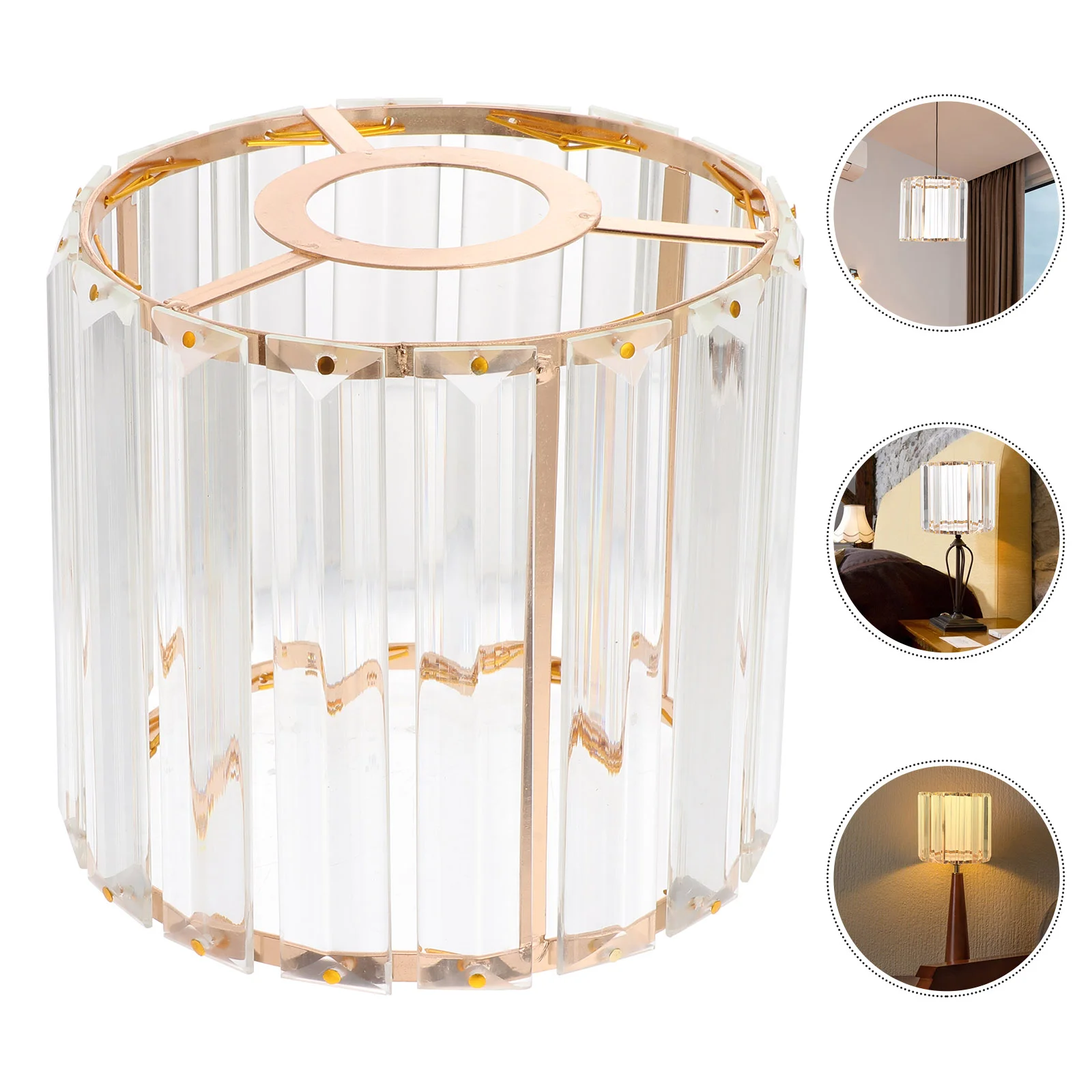 Crystal Lamp Shade Ceiling Light Cover Metal Art Lampshade E27 European Style Lighting Accessories Dust Protection High Quality