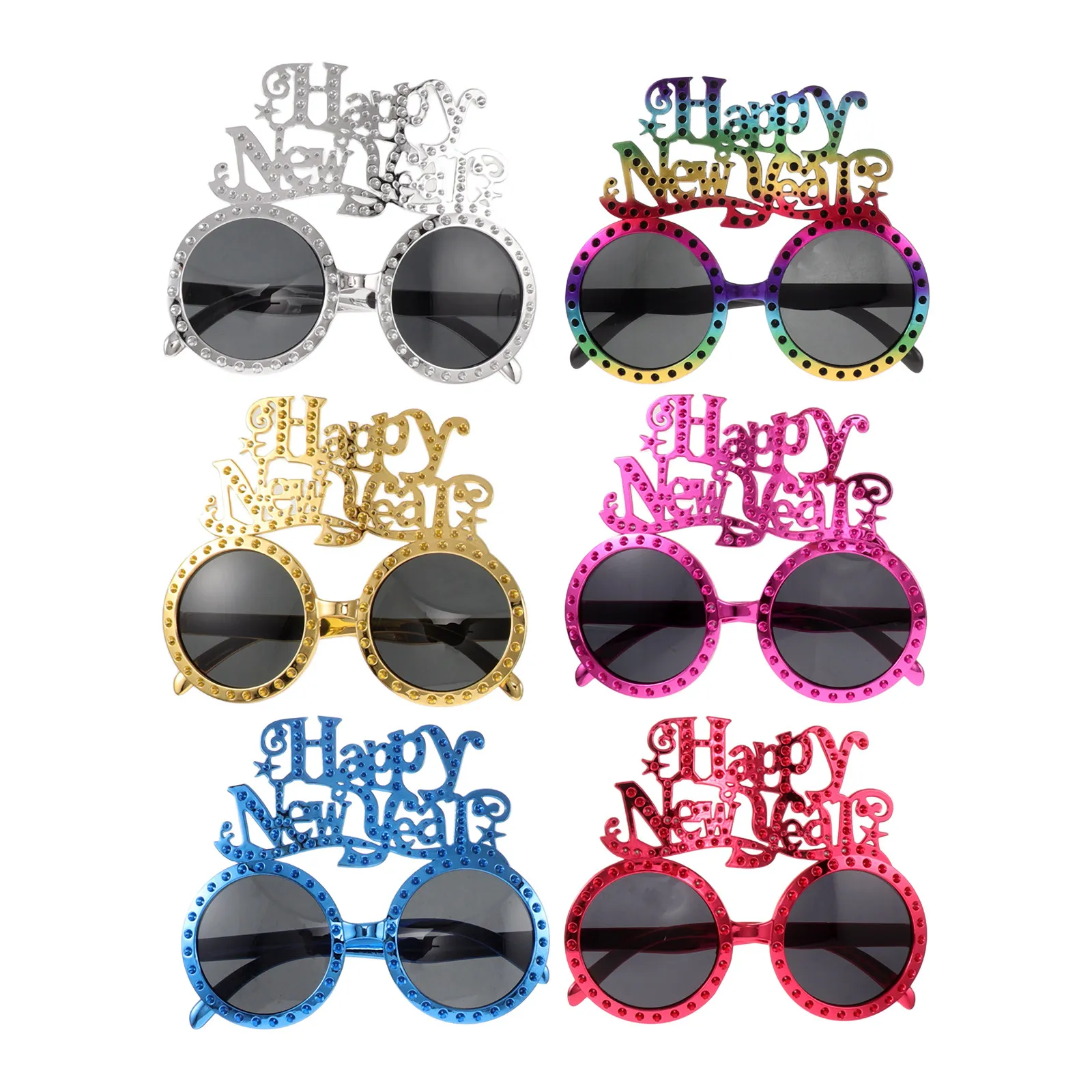 

6Pcs Funny Glasses Novelty Eyeglasses New Year Party Favors 2027 Nye Photo Booth Props Happy New Years Celebration Glasses