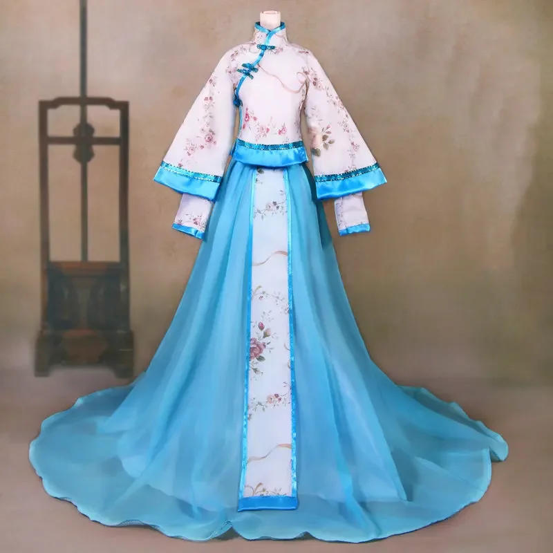 Robe de fille chinoise faite à la main pour poupées, vêtements d'herbe et de beurre, Hanfu, vêtements de prairie, accessoires de poupées, jouets pour filles, 60cm, 1/3